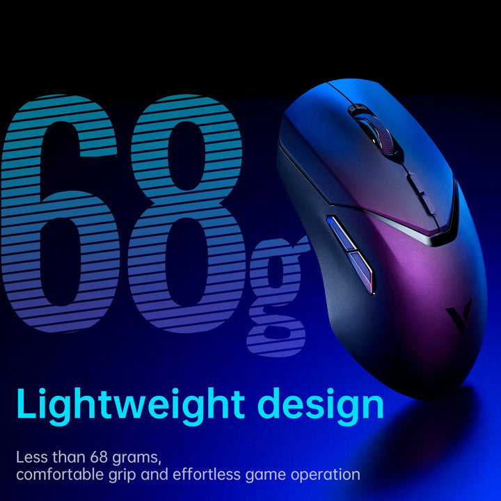 Rapoo VT9PRO 68g Ultra-Light Dual Mode Wireless Gaming Mouse Esports Grade Performance PAW3398 Sensor 26000DPI 1ms Response Time